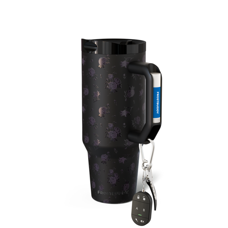 Thicc 40oz Black Floral
