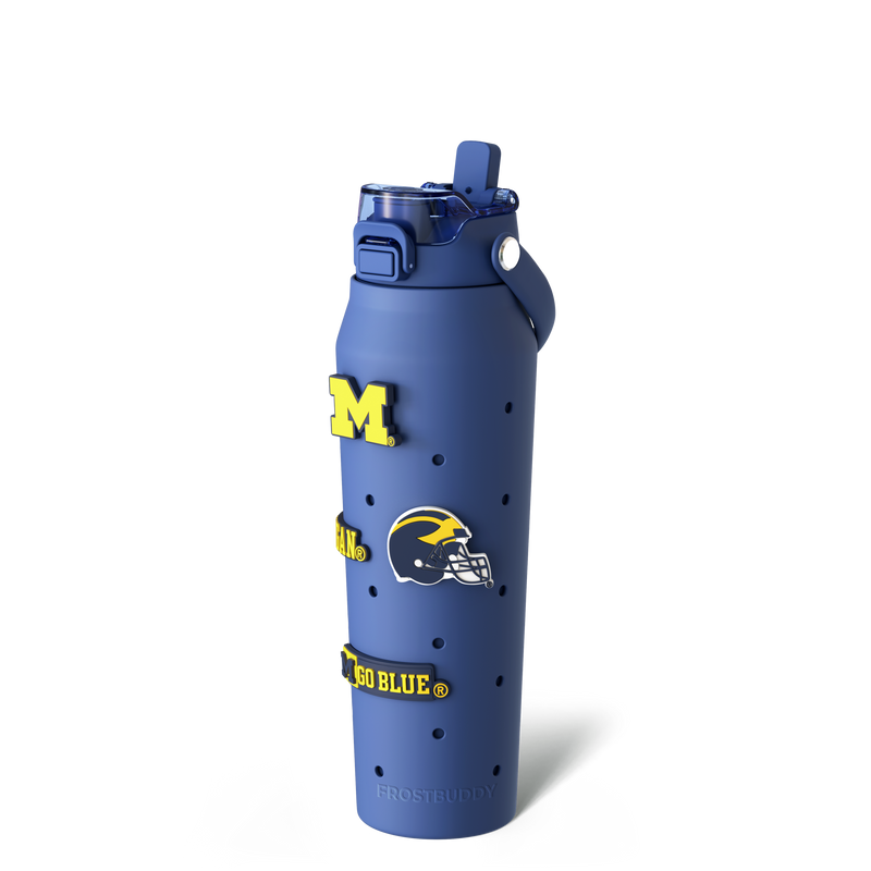 Bottle 32oz Michigan Wolverines Skin + Bundle
